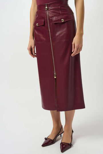 Leatherette Long Skirt